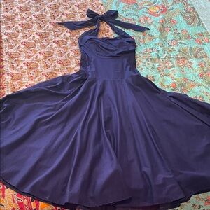 Trashy Diva By Candice Gwinn Navy Halter Dress